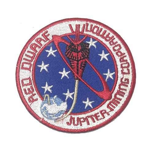 Red dwarf badge patch - red, iron/sew