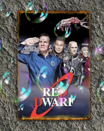 Red dwarf metal - red, 20x30cm