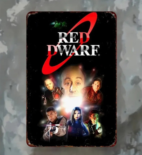 Red dwarf metal sign 20x30cm - metal,