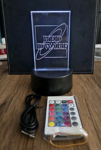 Red dwarf laser etched block - etched,