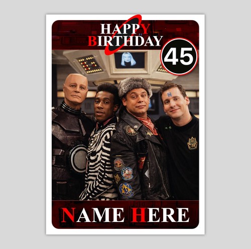 Red dwarf personalised - red,