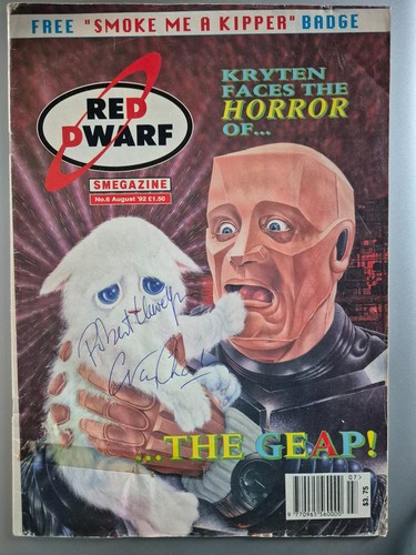 Signed red dwarf smegazine - red,