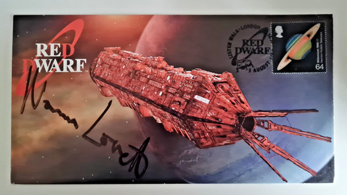 Red dwarf autographed stamp - dwarf,