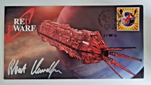 Red dwarf autographed stamp - dwarf,