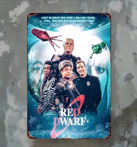 Red dwarf metal - red, 20x30cm