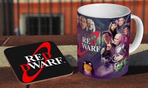 Red dwarf collage ceramic - red,
