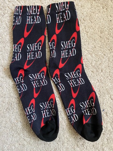 Red dwarf socks - red, socks,